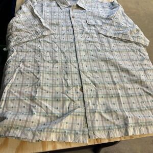 Tommy Bahama Men's Silk Blend Plaid Short Sleeve‎ Button-Up Shirt XXL